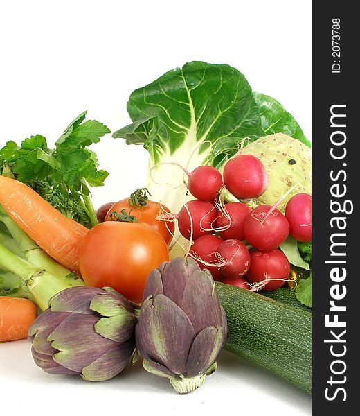 A cornucopia of vegetables coming from the market. A cornucopia of vegetables coming from the market