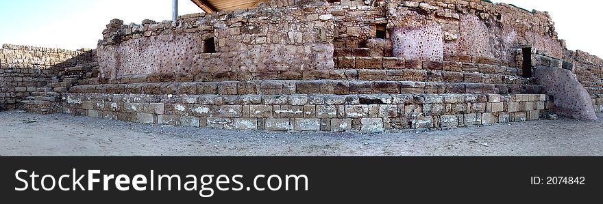 Tribune of antique stadium of the Roman period in Qesaria Israel. Tribune of antique stadium of the Roman period in Qesaria Israel