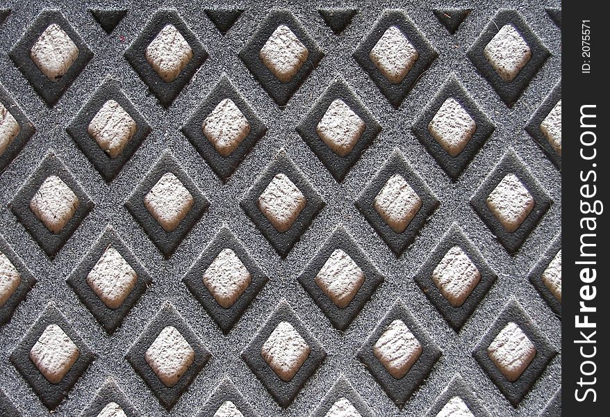 Outdoor mat with diamond design. Outdoor mat with diamond design