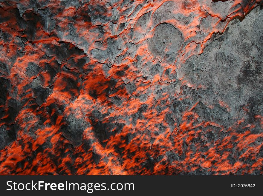 Formations into a volcanic cave. Formations into a volcanic cave