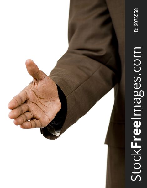 This is an image of a businessman offering a handshake. This image can be used to represent Winning themes. This is an image of a businessman offering a handshake. This image can be used to represent Winning themes