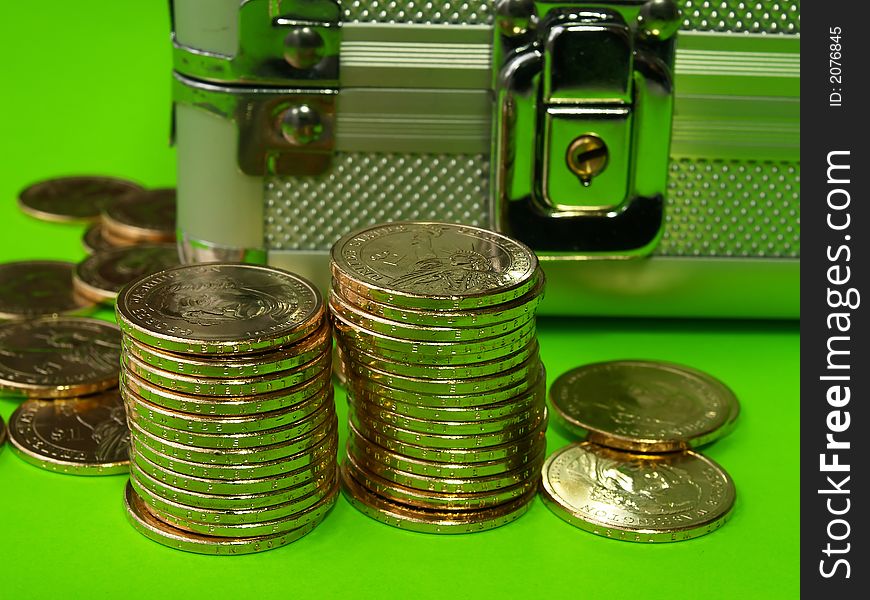 New Dollar Coins And Safe Box