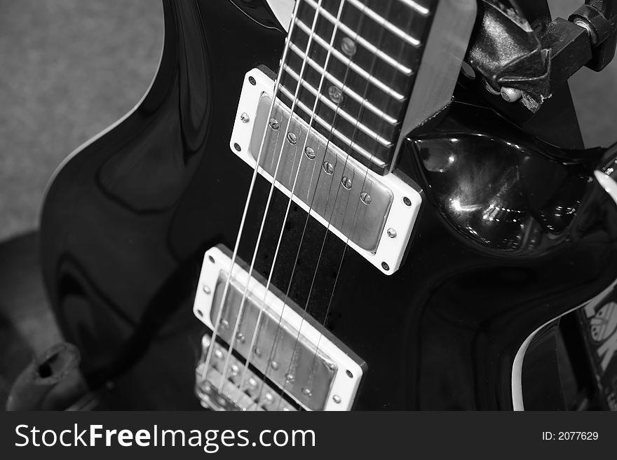 Closeup image of electric guitar