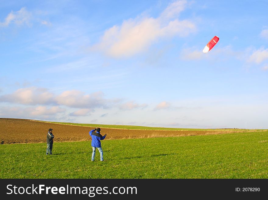 People Kite on an field - outdoor