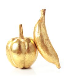 Golden Fruit Isolated On White Royalty Free Stock Image Golden Fruit Isolated On White Royalty Free Stock Image