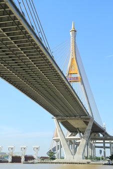 Bhumibol Bridge In Thailand Royalty Free Stock Image Bhumibol Bridge In Thailand Royalty Free Stock Image