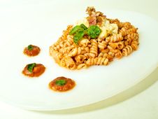 Fusili Pasta With Tomato Sauce Royalty Free Stock Photo Fusili Pasta With Tomato Sauce Royalty Free Stock Photo