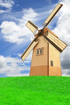 Beautiful Windmill Landscape In Thailand Stock Images Beautiful Windmill Landscape In Thailand Stock Images