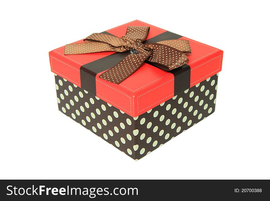 Colorful Gift Box On A White Background