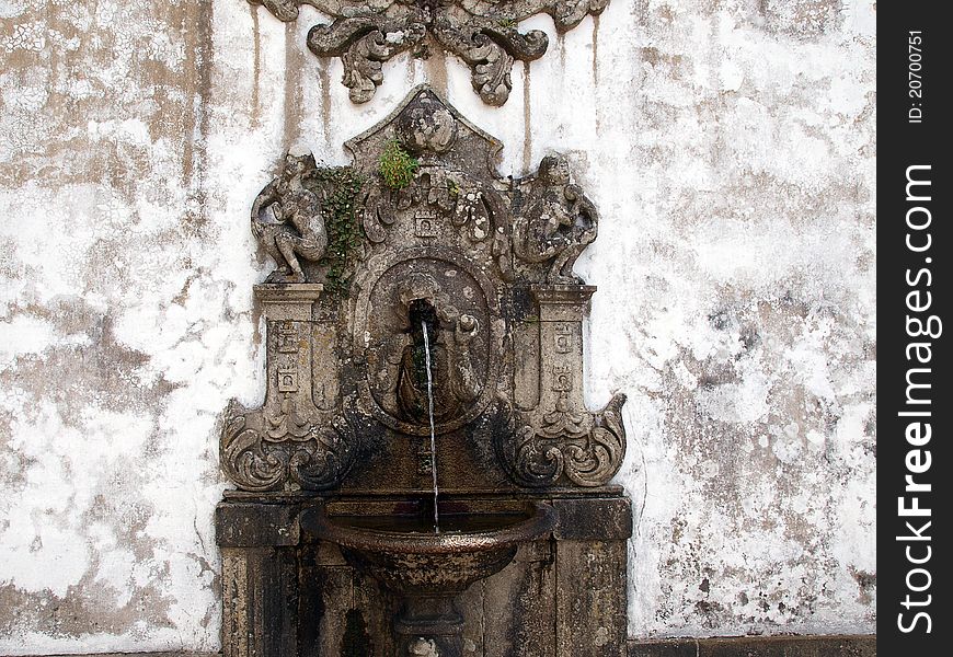 Fountain at the stairs of the Five Senses-Bom Jesus do Monte