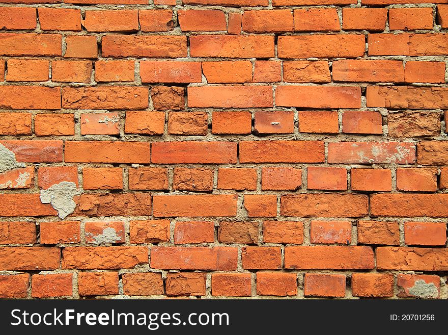 Red brick wall texture or background