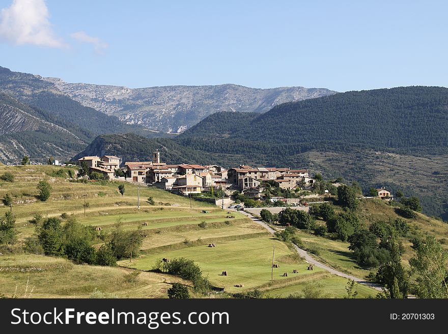 Mountain village near the Catalan Pyrenees