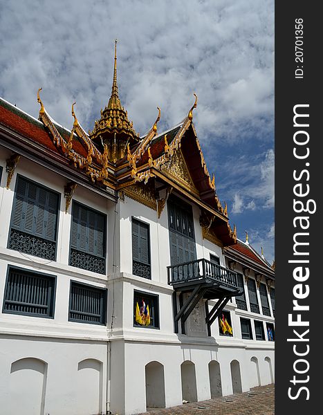 Balcony of the royal grand palace in bangkok thailand. Balcony of the royal grand palace in bangkok thailand