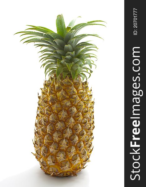 Sweet pineapple on white background