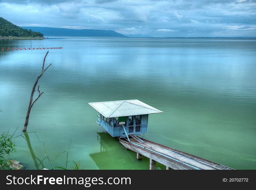 The water bump house at Ubonratana Dam, Thailand. The water bump house at Ubonratana Dam, Thailand.