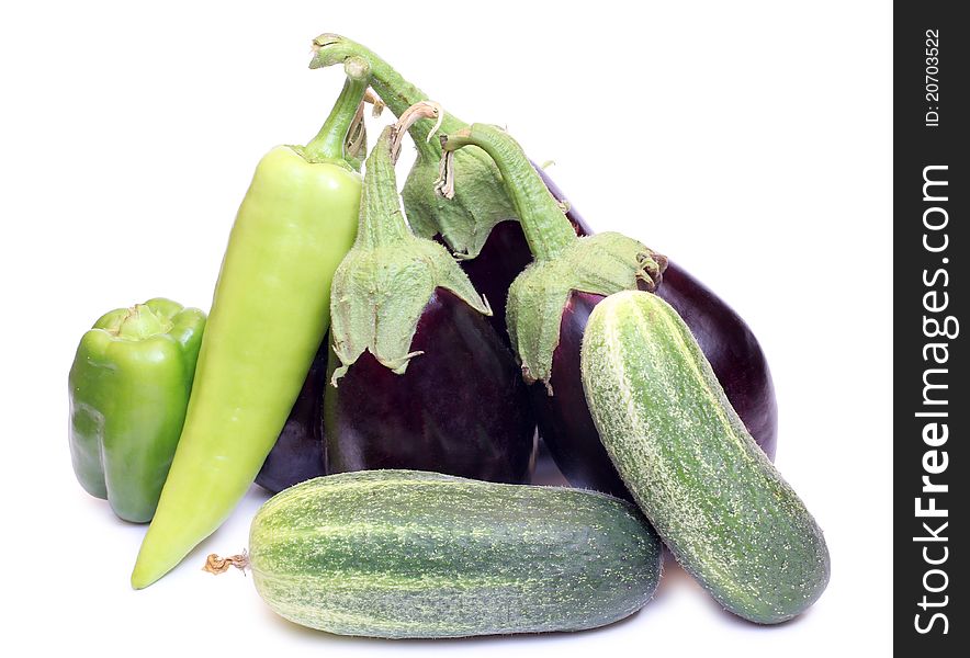 Color photo of vegetable on a white background. Color photo of vegetable on a white background