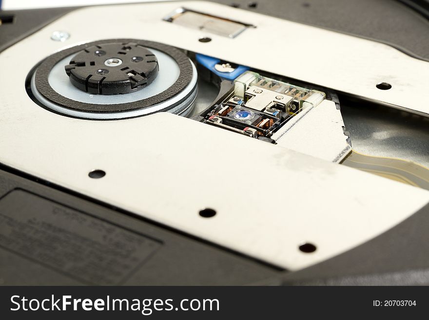 Optical head in a CD/DVD drive. Optical head in a CD/DVD drive