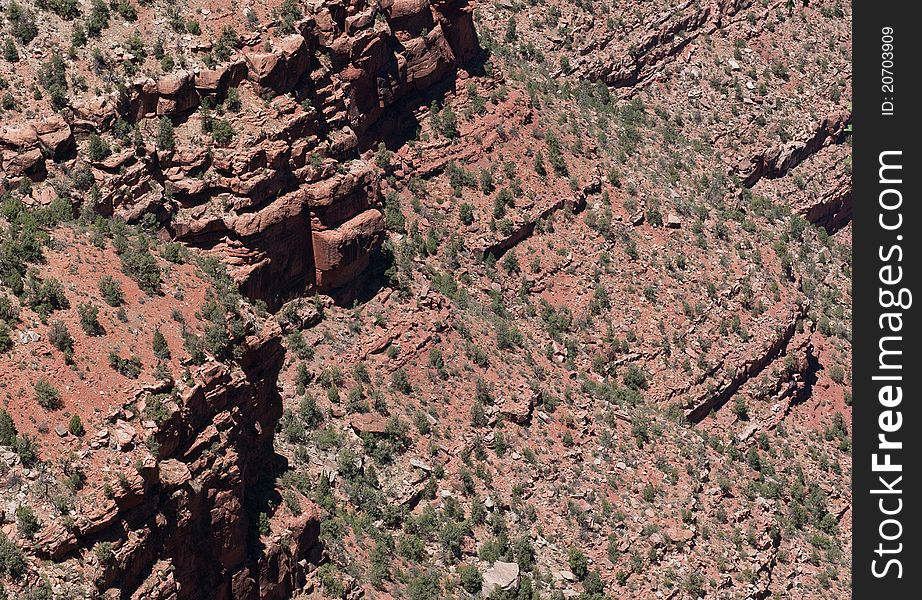 Rock formation from Grand Canyon, South Rim national park in USA. Rock formation from Grand Canyon, South Rim national park in USA