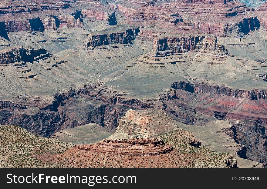 Rock formation from Grand Canyon, South Rim national park in USA. Rock formation from Grand Canyon, South Rim national park in USA