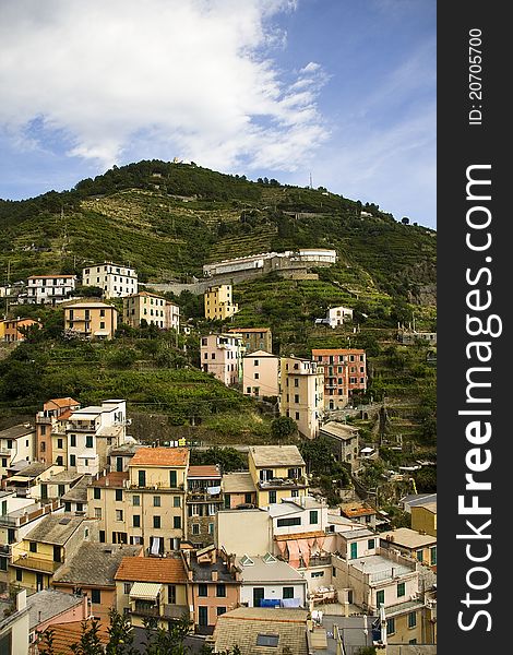 Hillside buildings in Cinque Terre, Italy. Hillside buildings in Cinque Terre, Italy.