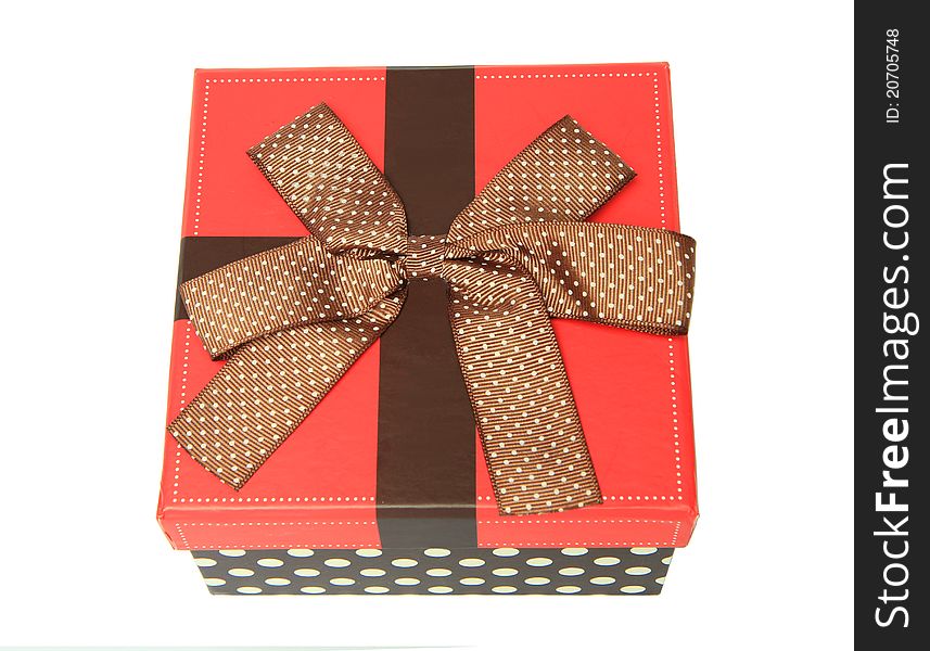 Colorful gift box on a white background