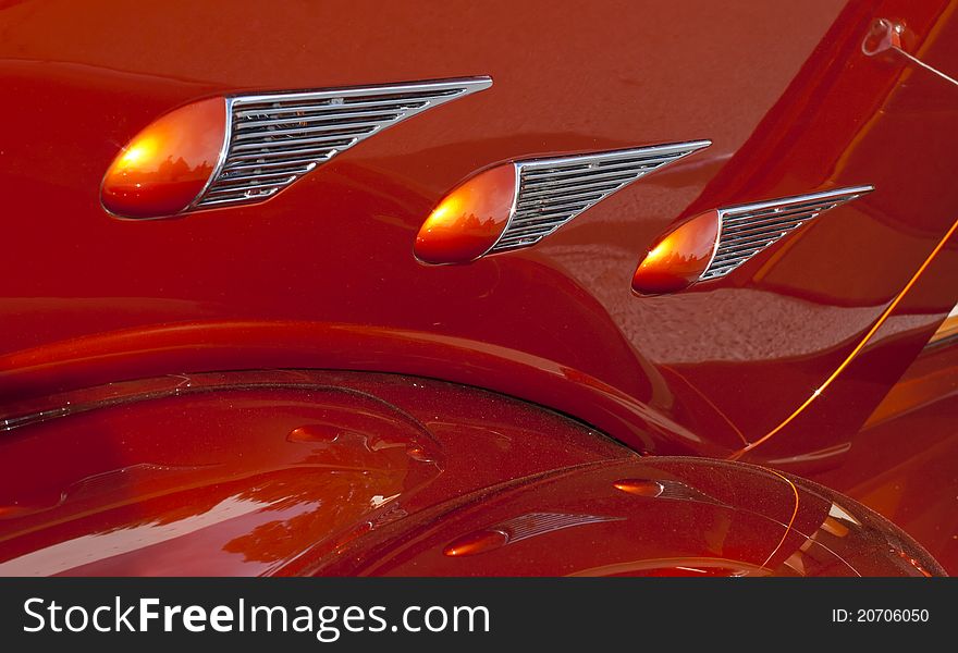 Orange Details Classic Car