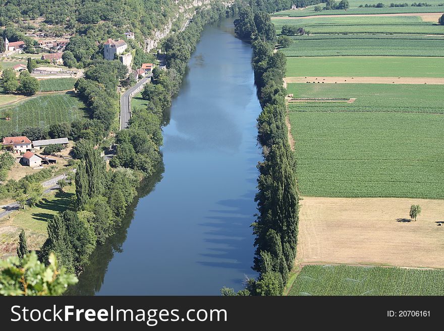 Lot River France Cadrieu Aerial View