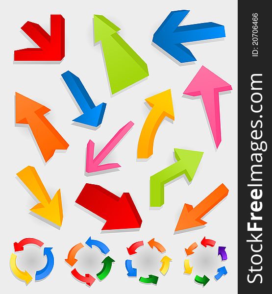 Set of icons 3D the marksman. A vector illustration. Set of icons 3D the marksman. A vector illustration