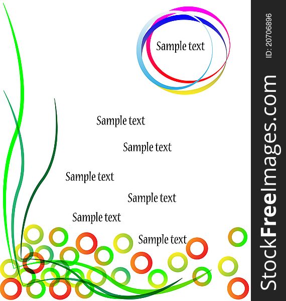 Abstract templates with colored circles