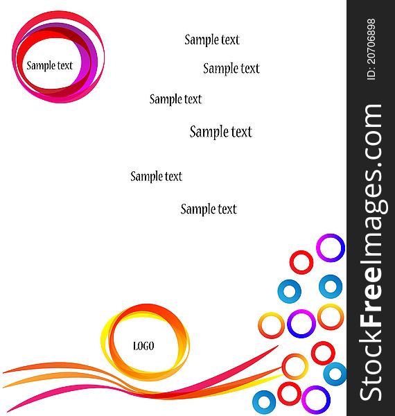 Abstract templates with colored circles