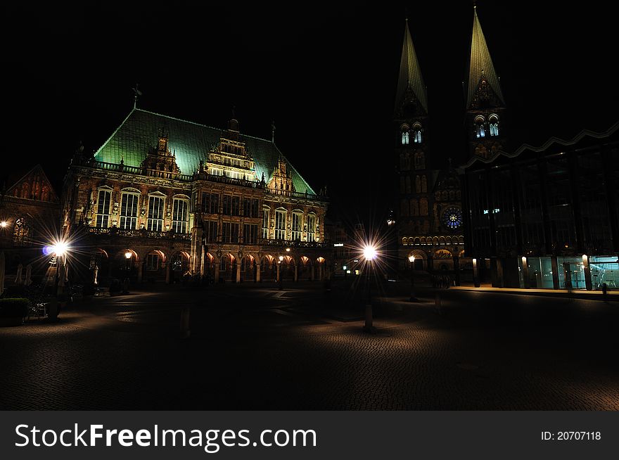 The Town Hall of Bremen is the seat of the President of the Senate and of the Mayor of the Free Hanseatic City of Bremen by the Brothers Grimm. The Town Hall of Bremen is the seat of the President of the Senate and of the Mayor of the Free Hanseatic City of Bremen by the Brothers Grimm