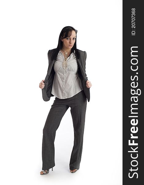 Image showing smart dressed business woman against white. Image showing smart dressed business woman against white