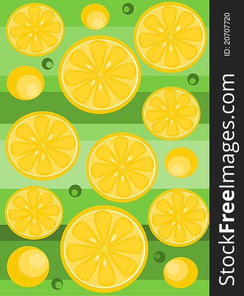 Yellow colorful lemon - beauty background, Vector. Yellow colorful lemon - beauty background, Vector