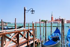 Pier On San Marco Canal, Venice, Italy Royalty Free Stock Image
