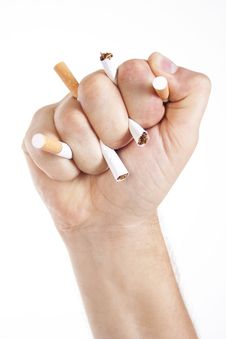 Man S Hand Crushing Cigarettes Royalty Free Stock Images Man S Hand Crushing Cigarettes Royalty Free Stock Images