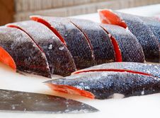 Sliced Salmon. Royalty Free Stock Photo Sliced Salmon. Royalty Free Stock Photo