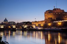Castel Sant Angelo At Night Stock Photography Castel Sant Angelo At Night Stock Photography