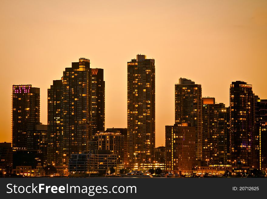 View of Toronto City at Night