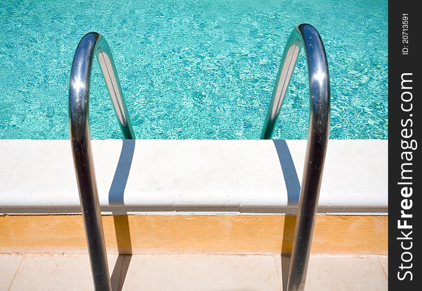 Outdoor pool handle