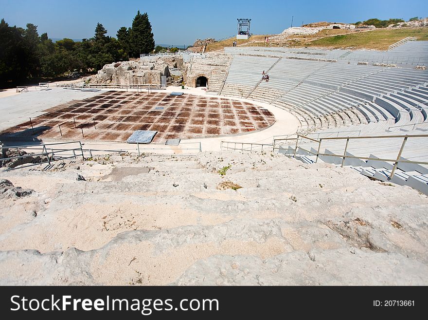 Teatro Greco In Syracuse, Italy