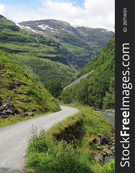 The rallarvegen, the most famous bicyclepath in Norway. The rallarvegen, the most famous bicyclepath in Norway