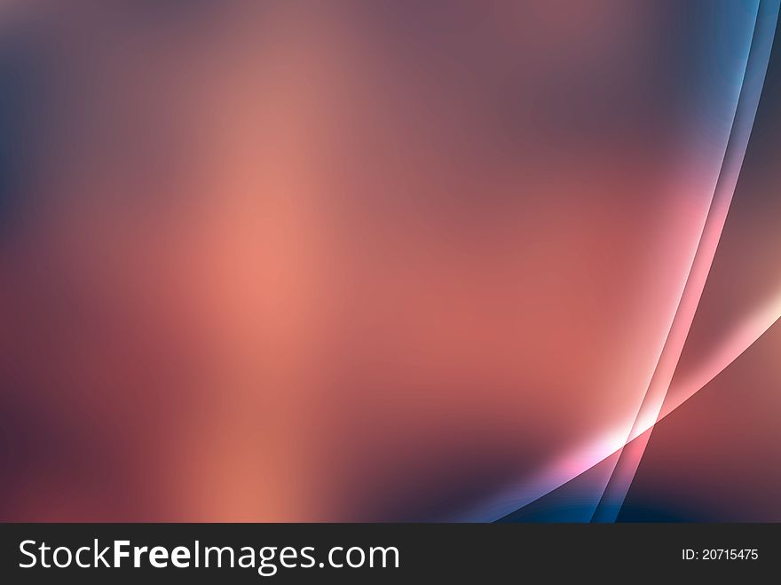 Colored abstract background with three white lines