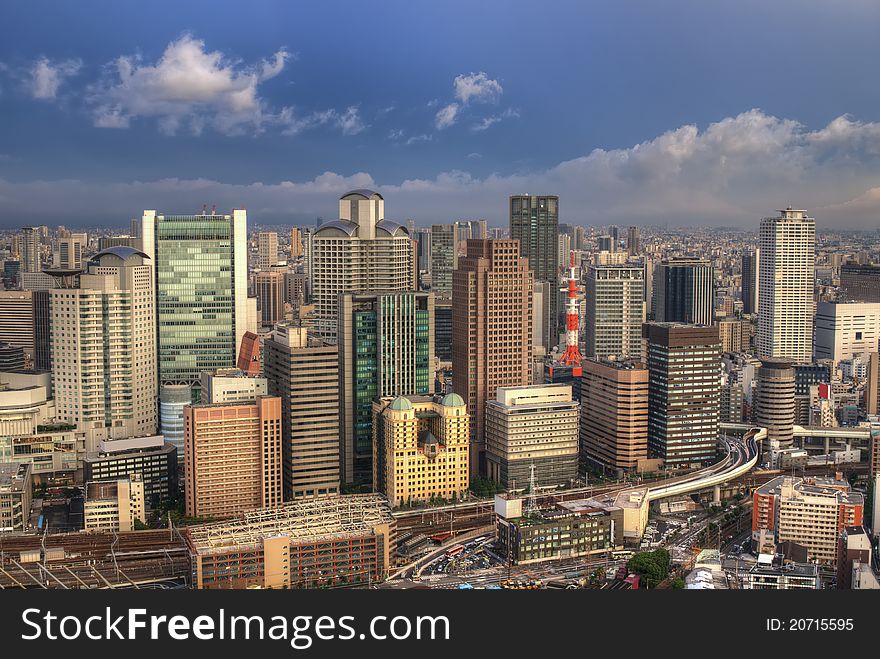 High rise buildings in Osaka, the second largest city in Japan. High rise buildings in Osaka, the second largest city in Japan.