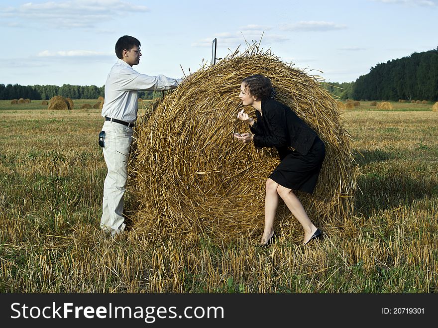 Teamwork at the nature. two person and laptop. Teamwork at the nature. two person and laptop