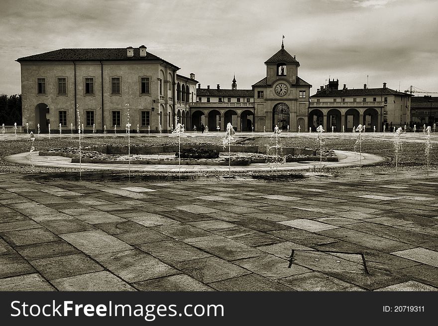 A big fountain in the Royal Palace. A big fountain in the Royal Palace