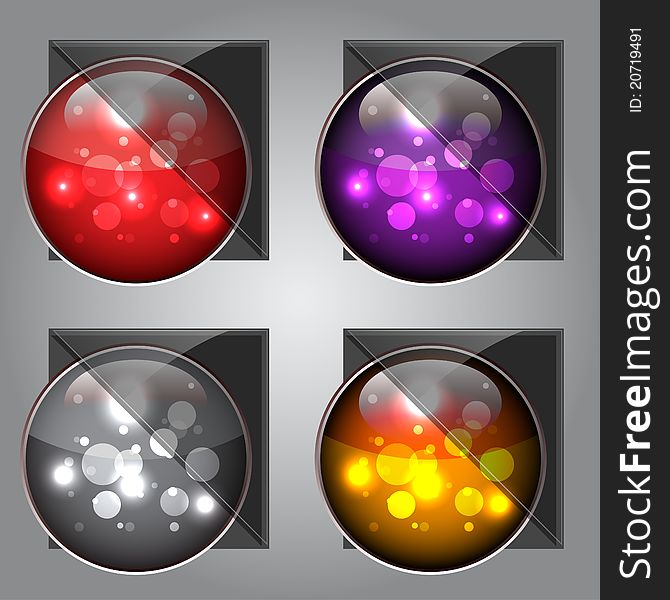 Glossy Colorful Buttons