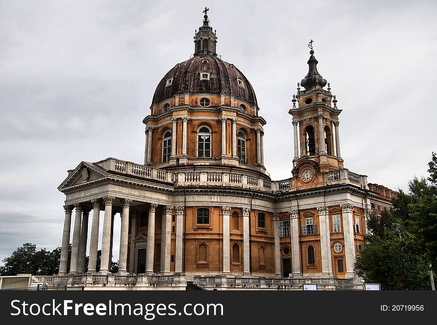 Baroque church Basilica di Superga near Turin Italy