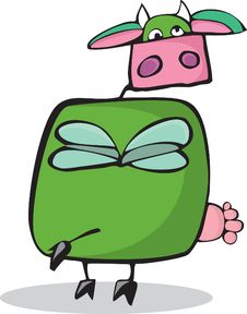 Funny Cartoon Cow Royalty Free Stock Images Funny Cartoon Cow Royalty Free Stock Images