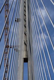 Pylon Of The Bridge Royalty Free Stock Photography Pylon Of The Bridge Royalty Free Stock Photography