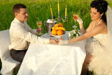 Wedding Dinner On The Field Royalty Free Stock Images Wedding Dinner On The Field Royalty Free Stock Images